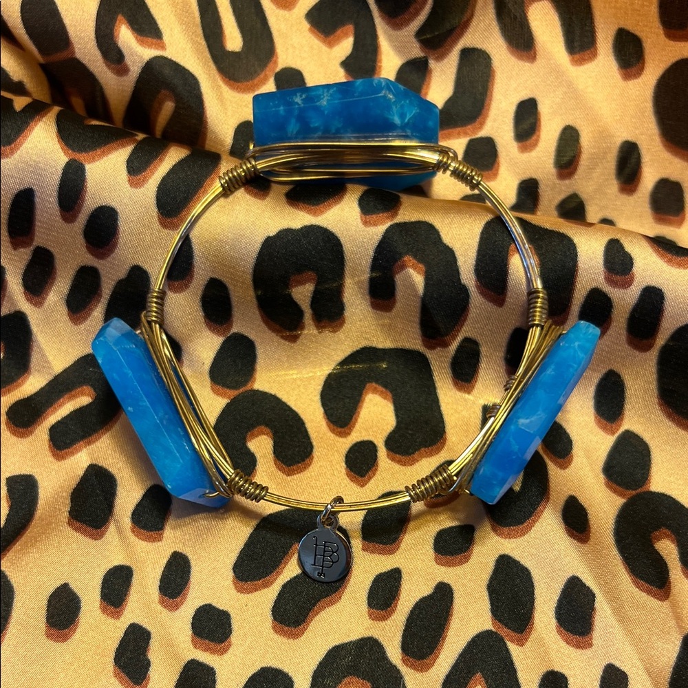 Bourbon and Bowties Azure and Gold Bracelet